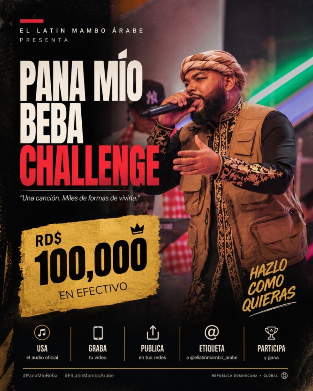 Arte oficial Pana Mío Beba Challenge